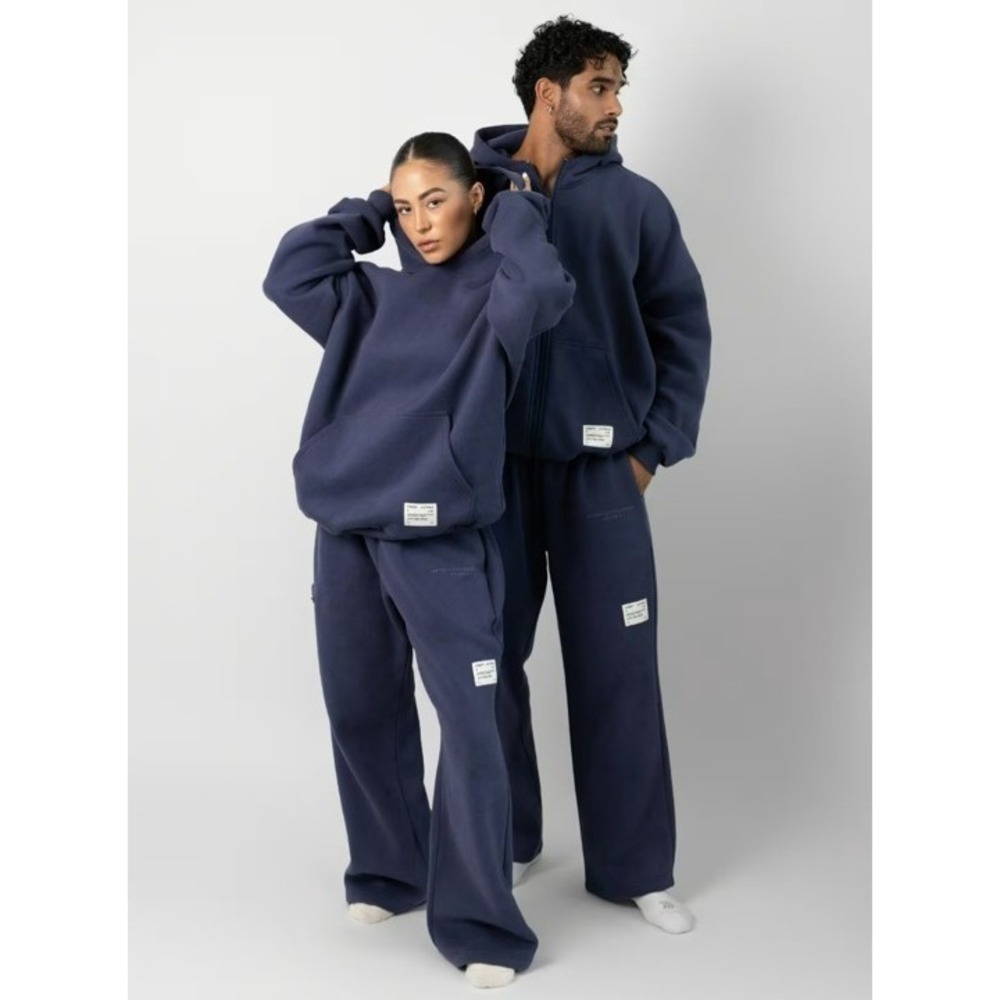 Comfrt Affirmation Midnight Blue Sweatpants Unisex M Straight Leg Breathable